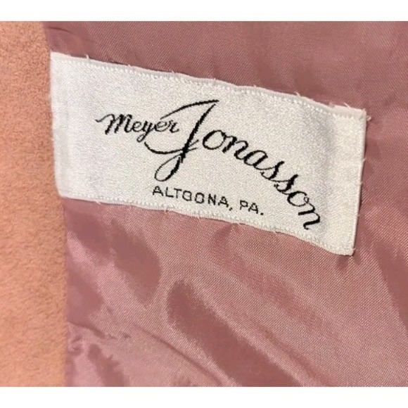 Vtg Samuel Robert by Peter Hatsi Androu Open Blazer 4 Cropped Peachy Suede Lined - Picture 4 of 10